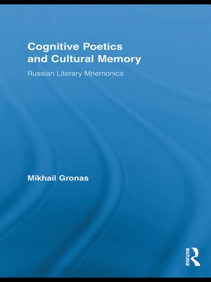 cover image of Cognitive Poetics and Cultural Memory